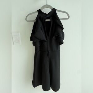 Elegant Black Halter Dress